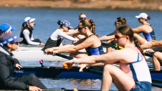 rowing scrimmage vs Virginia on Lake Wheeler