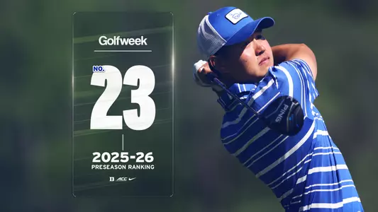 Duke Men's Golf Ranked No. 23 in Golfweek's Preseason Poll - 2025-26