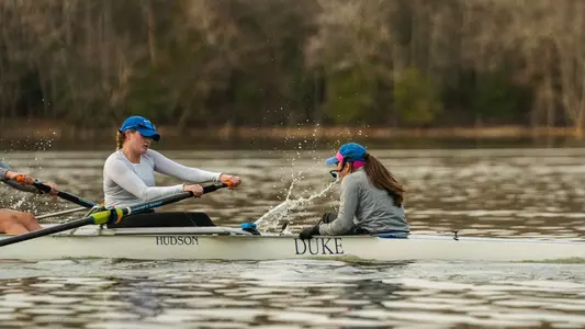 rowing practice photo on Lake Michie Fall 2025