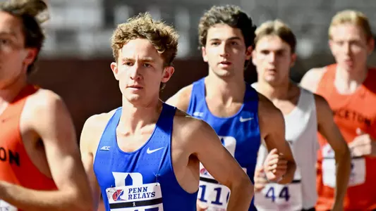 Alden Keller and Sean Morello run at Penn Relays