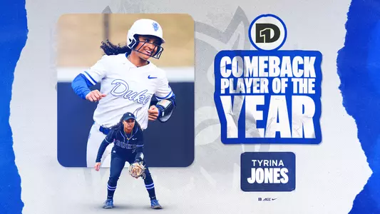 Tyrina Jones D1Softball Comeback Player of the Year graphic