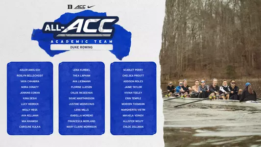 Rowing All-ACC Academic Team graphic