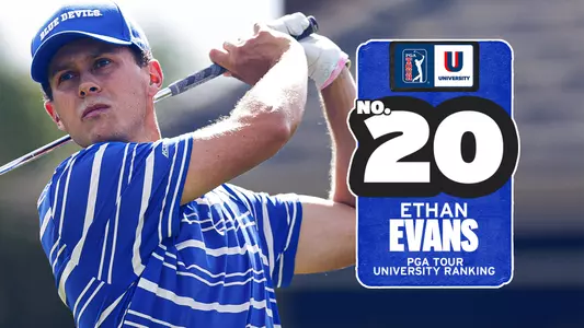 Duke senior Ethan Evans ranks 20th in PGA TOUR University Rankings - 2026