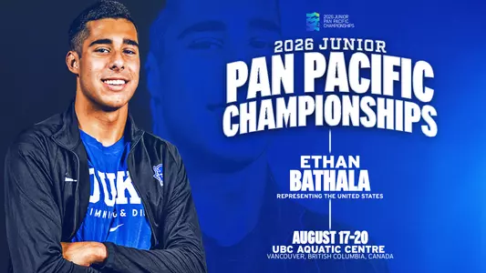 A graphic announcing that Ethan Bethala will represent the United States at the Junior Pan Pacific Championships