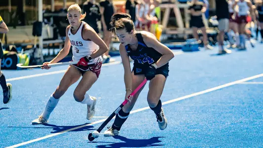 Alaina McVeigh looks to elude a BC defender Sunday afternoon