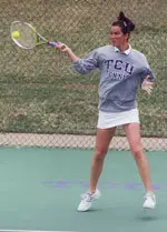 Sophomore Ana Cetnik and the TCU women's tennis team will host Baylor on Tuesday at 2 p.m.
