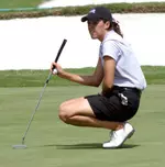 Camille Blackerby held tight to her share of second place in Puerto Rico.