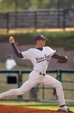TCU pitcher Lance Broadway struck out seven en route to a complete game victory against Stanford in the first game of the NCAA Regional