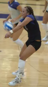 Loren Barry finished the match with 18 digs.