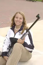 Simone Riford set the school record in the air rifle on Friday.