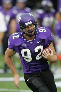 Senior Tom Stevens adds depth to the Frogs' tight end position