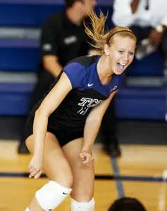 Christy Hudson had a career-high 13 kills in the match.