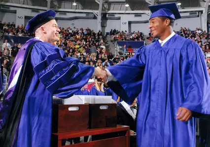 Brian Bonner was one of seven Horned Frog football players who received degrees during December Commencement.