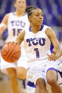 Antoinette Thompson pulled down eight rebounds for TCU Wednesday.