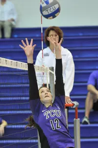 Meghan Horio had a double-double in the match.