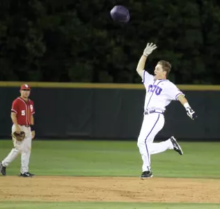 Derek Odell celebrates his game-winning hit.