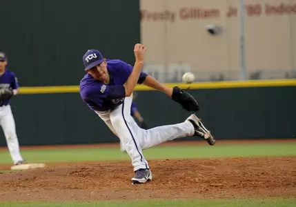 Justin Scharf was 2-0 with a save in the NCAA Regional.
