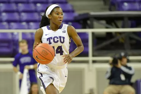 Zahna Medley posted 22 points to lead TCU to victory in its Big 12 road opener