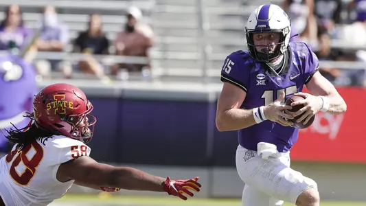 TCU vs Iowa St. football in Fort Worth, Texas on September 26, 2020. (Photo by/ Sharon Ellman)