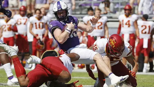 TCU vs Iowa St. football in Fort Worth, Texas on September 26, 2020. (Photo by/ Gregg Ellman)                         
