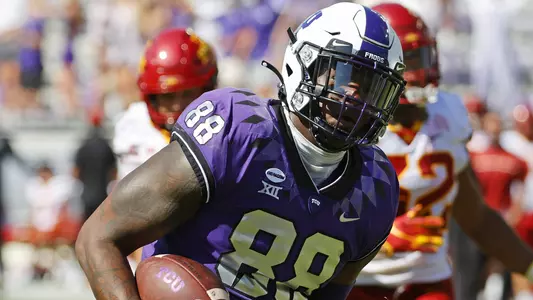 TCU vs Iowa St. football in Fort Worth, Texas on September 26, 2020. (Photo by/ Gregg Ellman)                         