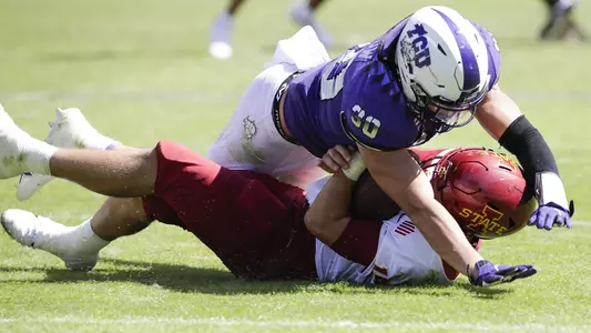 TCU vs Iowa St. football in Fort Worth, Texas on September 26, 2020. (Photo by/ Sharon Ellman)