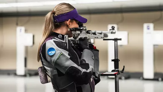Marissa Fedora takes aim at the target.