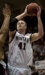 Center Brian Qvale had 13 points and 12 rebounds in UM's win over the Eagles