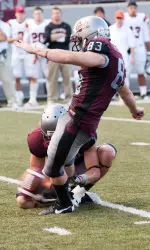 Brody McKnight kicked a record six field goals in the win over WOU.