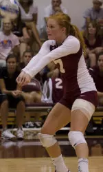Megan Murphey had 23 digs in the five-set loss