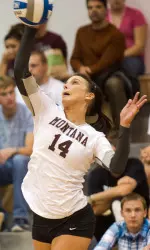 Brooke Bray had five kills on .500 hitting