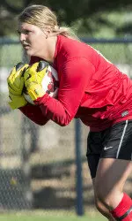 Kendra McMillen made 16 saves on the road trip