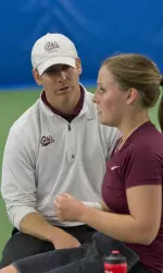 Sixth-year Head Coach Steve Ascher with Laurence Pelchat.