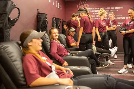 The new Grizzly Athletics Coyle Family Recovery Room at the University of Montana was officially opened with a ribbon-cutting ceremony featuring former Grizzly and donor for the room Brock Coyle. 