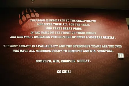 The new Grizzly Athletics Coyle Family Recovery Room at the University of Montana was officially opened with a ribbon-cutting ceremony featuring former Grizzly and donor for the room Brock Coyle. 
