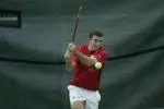 Jon Davis battled at No. 4 singles before being defeated.