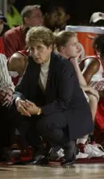 Head coach Kay Yow welcomes assistant coach Johnnie Harris to the staff.