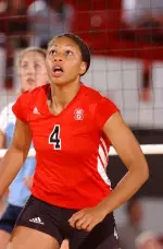 Middle blocker Stefani Eddins finished with a career-high 13 kills, to go with 10 digs and nine total blocks against the Flames Tuesday night.