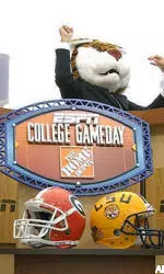 ESPN College Gameday's Lee Corso goes with the Tigers prior to the recent Georgia--LSU game.