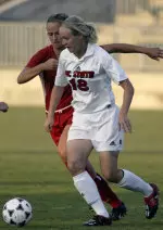 Senior Anna Helenius (pictured) and Megan Sadler each scored in the shootout.