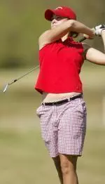 Ashlee Dean made a hole-in-one Sunday to help lead the women's golf team from 13th place to fifth