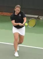 Barbara Orlay won at No. 1 singles for the Wolfpack.