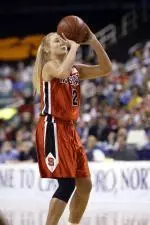 Junior Rachel Stockdale hit four three pointers in the second half to lead NC State past Vanderbilt.