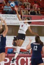 Stefani Eddins led NC State with 17 kills, a .536 attack pct. and five kills