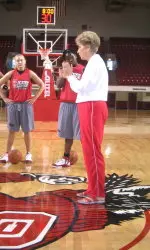 Head coach Kay Yow welcomed her 2005-06 squad to the first official day of practice on Saturday, Oct. 15.