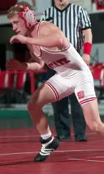 Garrett Cummings and the NC State wrestling team will be joined by legendary Cael Sanderson for the 2005 Fall Wrestling Clinic at Reynolds Coliseum on November 13.