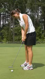 Stephanie Derrey shot even par in the first round of the Lady Tar Heel Invitational