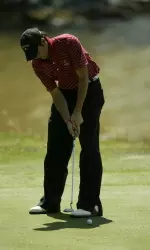 Stephen Lewton is four under par and in ninth place at the Duke Classic