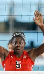 Adeola Kosoko led the Wolfpack with seven kills, six digs and four blocks.