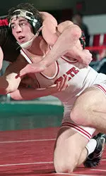 Freshman Kody Hamrah notched an important 12-10 overtime decision win at 157 pounds over Reed Carpenter.